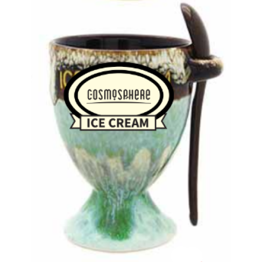 Cosmsphere Ice Cream Dish/Spoon Combo Green
